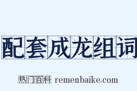 配套成龙组词是什么意思的图片